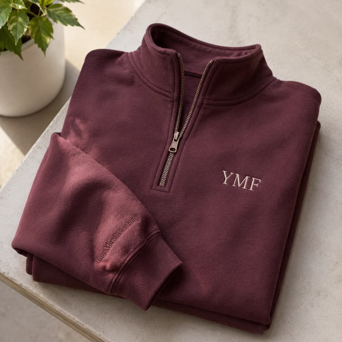 Embroidered quarter-zips for company staff